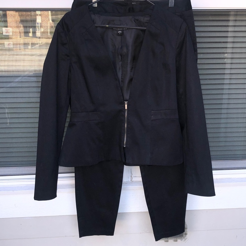 Black Tailored Fit Blazer and Pants Set